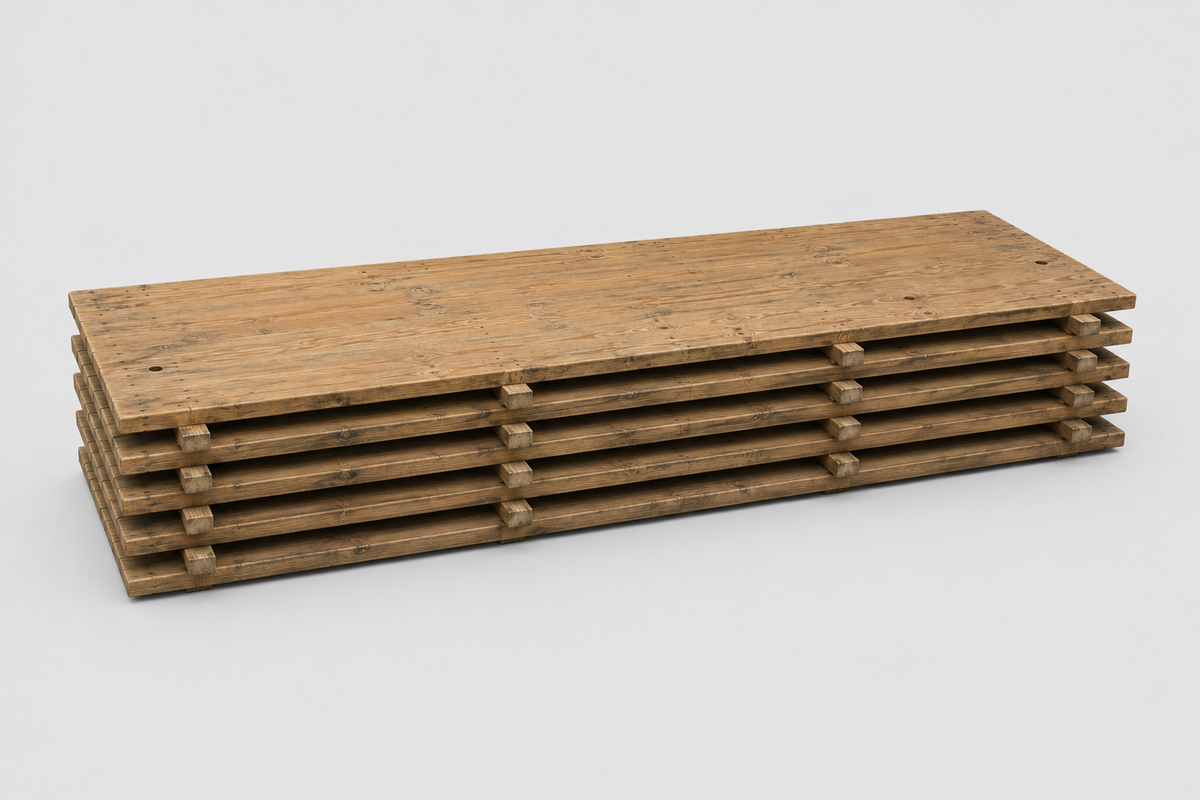 Gebruikte vlonderplank 200 × 50 cm